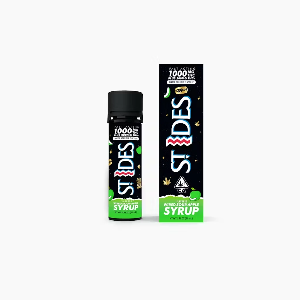 Wired Apple 1000mg THC syrup tincture with THCv by St Ides