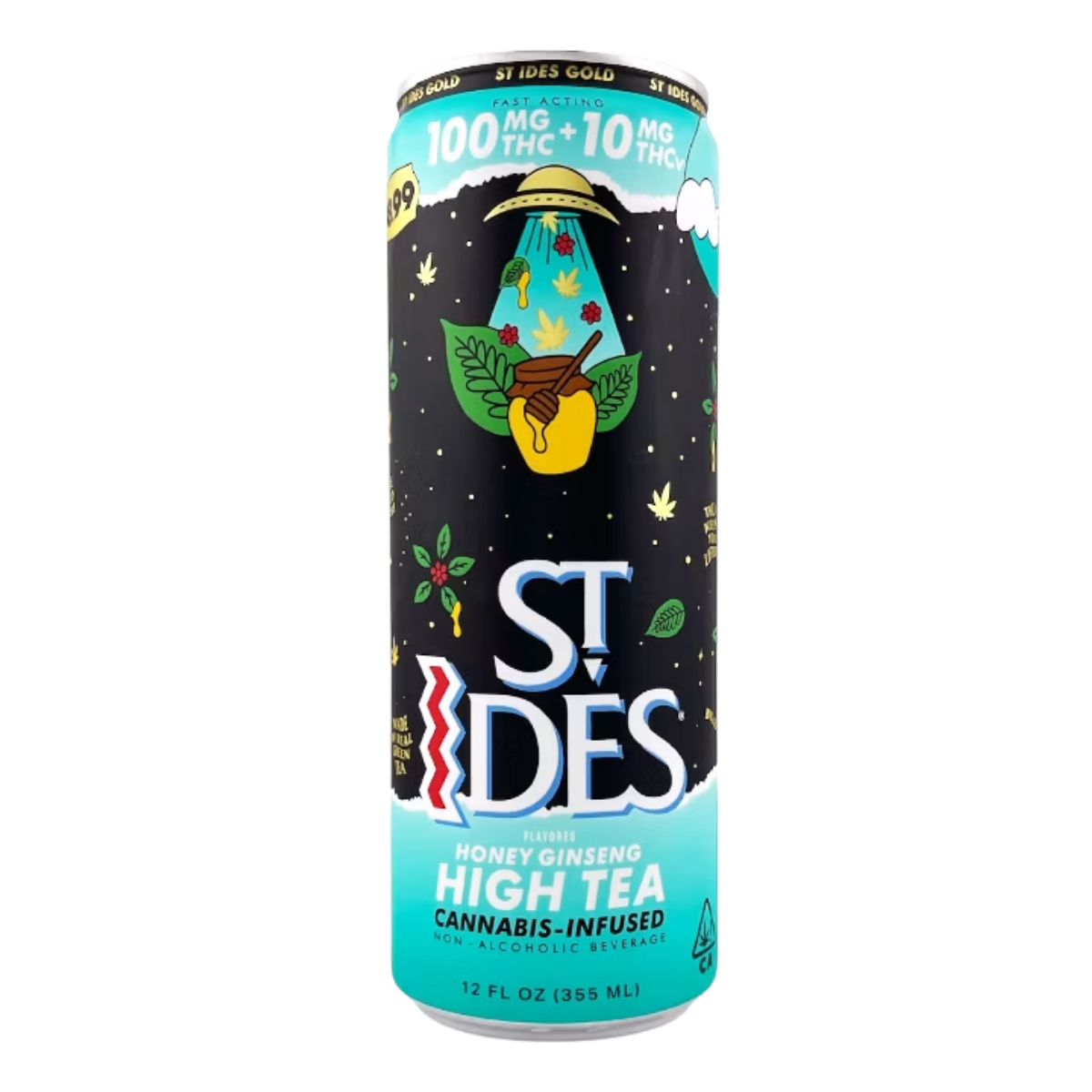 Buy ST IDES Honey Ginseng Green Tea 100MG THC plus 10MG THCv 12oz high tea