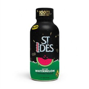 Buy ST IDES Daytime Watermelon Shot 100MG THC plus 20MG CBC 4oz bottle front view