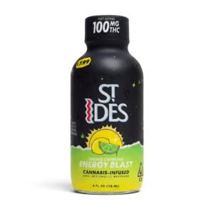 Buy ST IDES Energy Blast Shot 100MG THC plus 100MG caffeine 4oz bottle front view