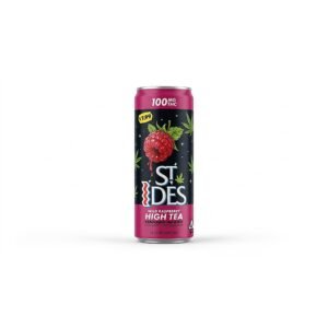 Buy ST IDES Wild Raspberry High Tea 100MG THC 12oz can front view